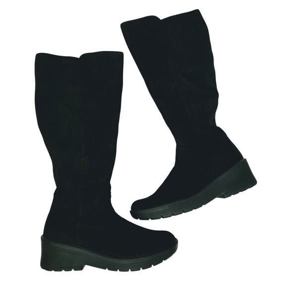 BZEES Womens Black Arch Support Brandy Round Toe Block Heel Boots Shoes 8.5 M - Picture 5 of 7